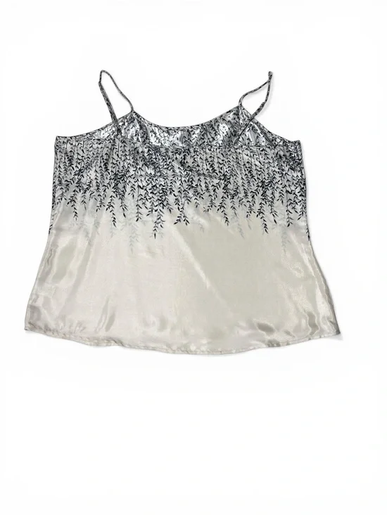 Coldwater Creek White Women’s Floral-Print Cami Adjustable Straps L - Picture 3 of 10